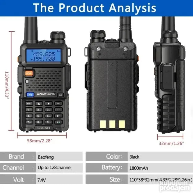 Baofeng UV-5R Plus radio-stanica