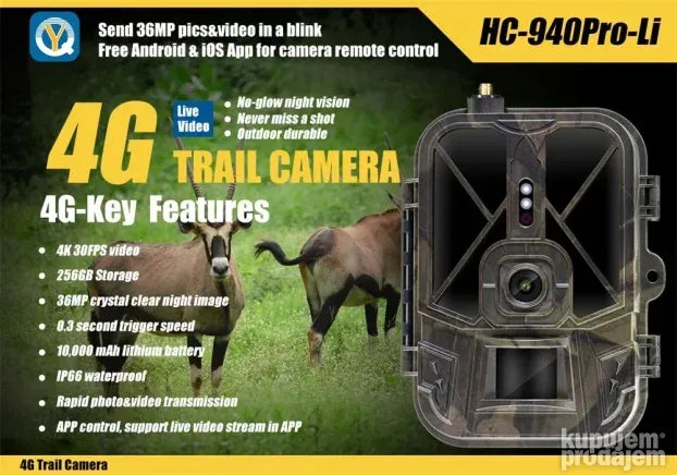 HC-940Pro 4G kamera sa ugrađenom baterijom