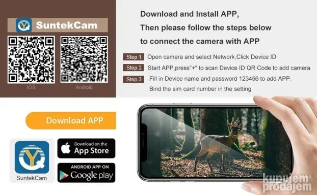 Lovačka kamera 4G Suntek HC-801 Pro – Live video