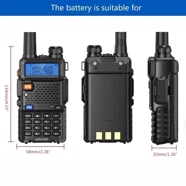 Baterija BL-5 za Baofeng UV-5R 2800 mAh - slika 5