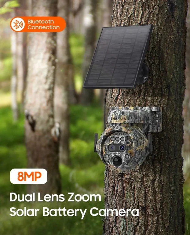 SHIWOJIA 4G solarna kamera 8 MP - Dual Lens - slika 2