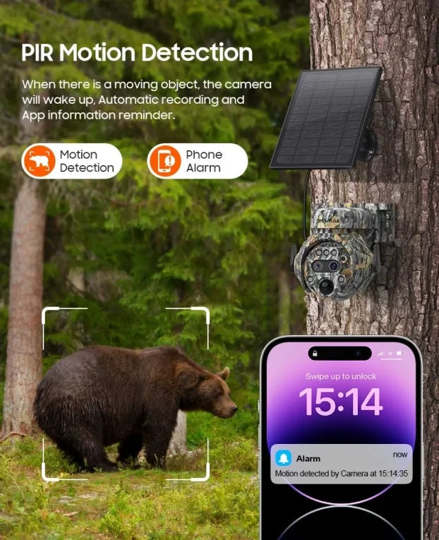SHIWOJIA 4G solarna kamera 8 MP - Dual Lens - slika 5